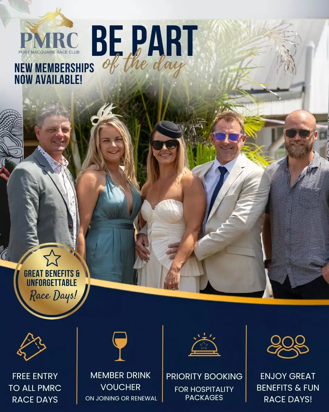 There’s never been a better time to become part of the day at PMRC 🏇 Enjoy member benefits, exclusive experiences and unforgettable race days all year round. 

Become a member today via our website today!
Link in first comment!