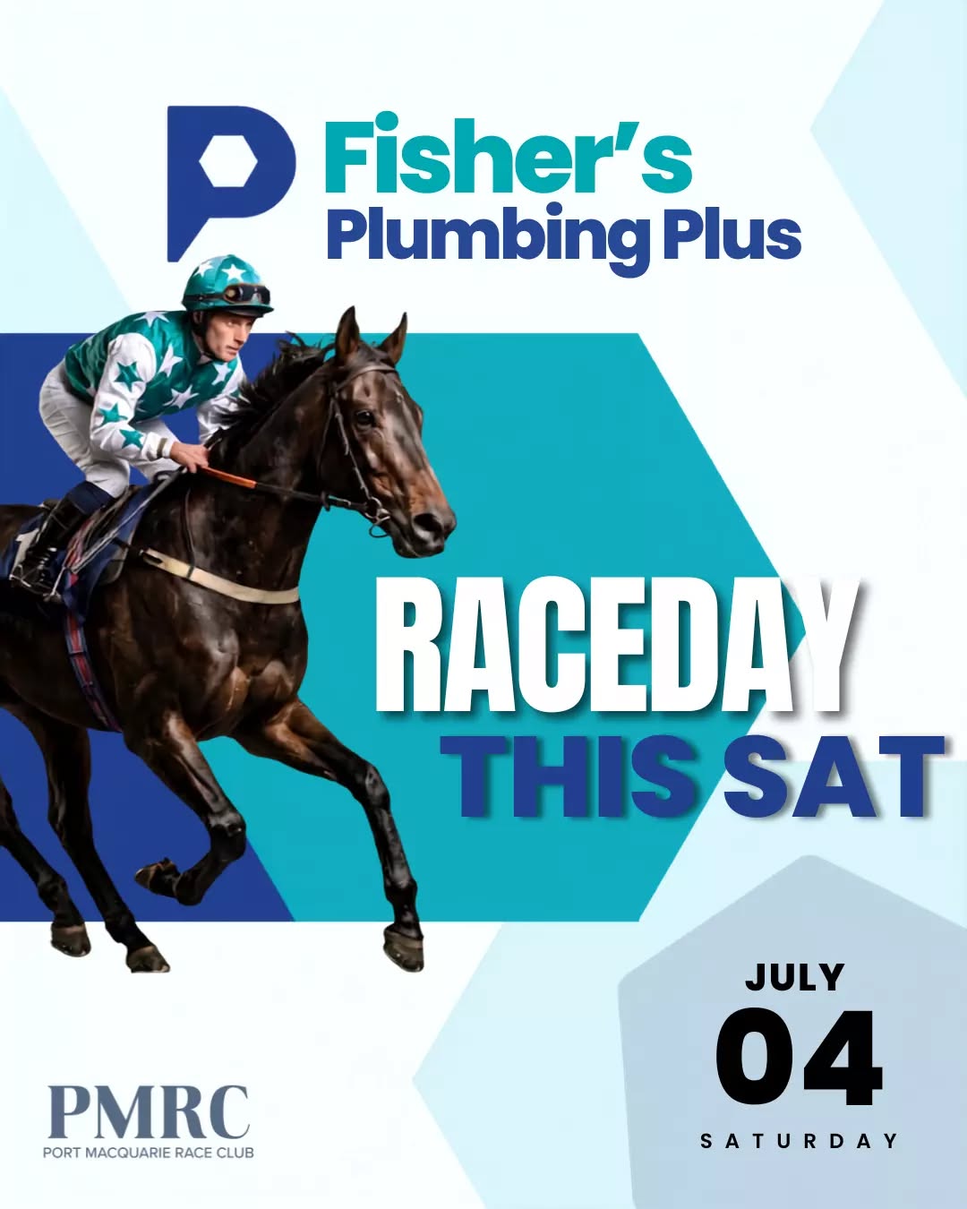 🏇 Raceday This Saturday! 🏇

Join us for Fishers Plumbing Plus Race Day and enjoy an afternoon of exciting racing, great food, cold drinks and a fantastic trackside atmosphere.

Bring your friends and family and make a day of it at Port Macquarie Race Club!

🎟 Get your tickets now!
Link Below

📍 Port Macquarie Race Club

#PMRC #FishersPlumbingPlusRaceDay #RaceDay #PortMacquarieRaceClub #SeeYouTrackside 🐎