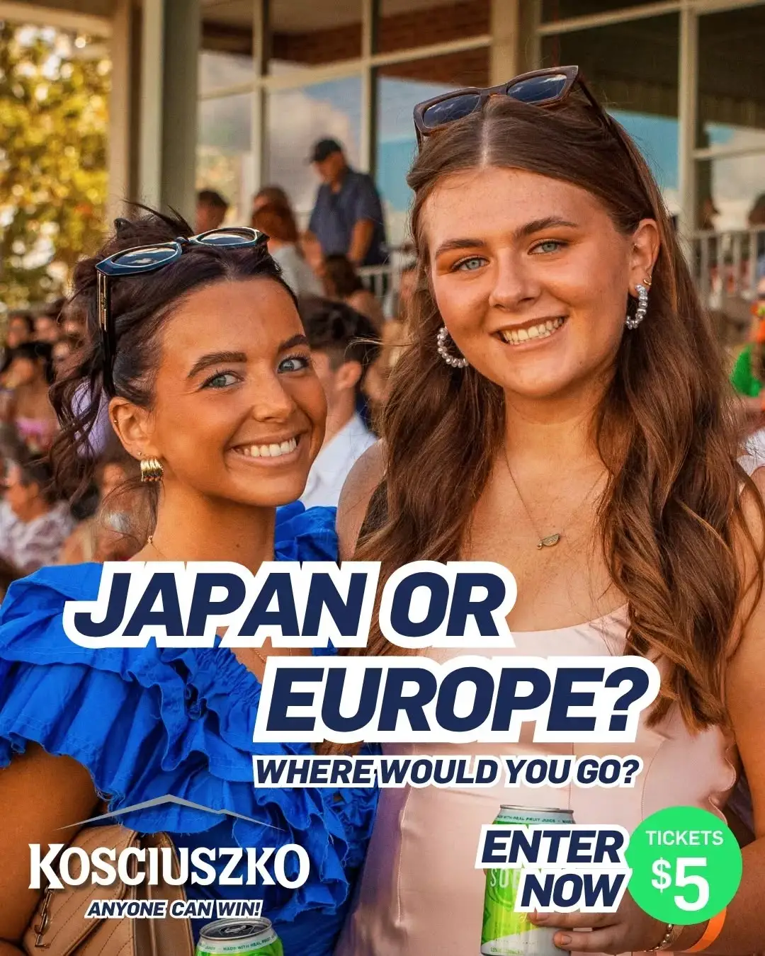JAPAN OR EUROPE—OR BOTH? 

A share of $2 million prize money could take you there and beyond. 
For $5, you can be in the draw to have a runner on TAB Everest Day at Royal Randwick, Saturday 17 October 2026.

#thekosciuszko #sweepstakes #win #TAB #RaceDay