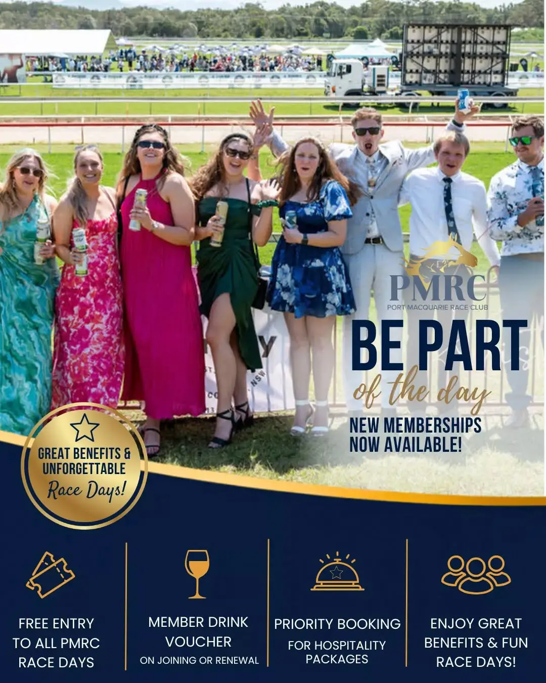 🎉 More than racing – it’s a social experience!

PMRC Membership gives you access to great race days, exclusive benefits and plenty of opportunities to enjoy time with family and friends.

Join today and be part of the excitement all season long.

🏇 Free race day entry
🍷 Member drink voucher
⭐ Priority hospitality bookings
🎟 Exclusive member benefits

Become a member now! - Link in first comment

#PMRC #Memberships #BePartOfTheDay #RaceDayFun #PortMacquarie