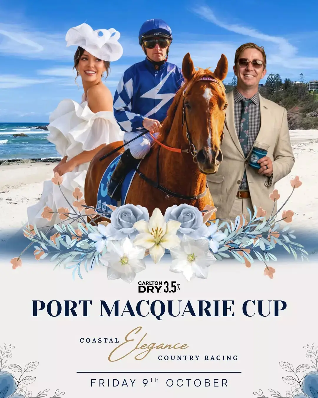 🏇 PORT MACQUARIE CUP IS LOCKED IN!

Port Macquarie’s biggest race day returns on Friday 9 October for the 2026 Carlton Dry 3.5 Port Macquarie Cup.

Get ready for an unforgettable day of racing, fashion, entertainment and trackside hospitality.

🎟️ Pre-register your interest now to be among the first to access first-release tickets when they become available.

https://qrco.de/PortCup26

#portcup #countryracing